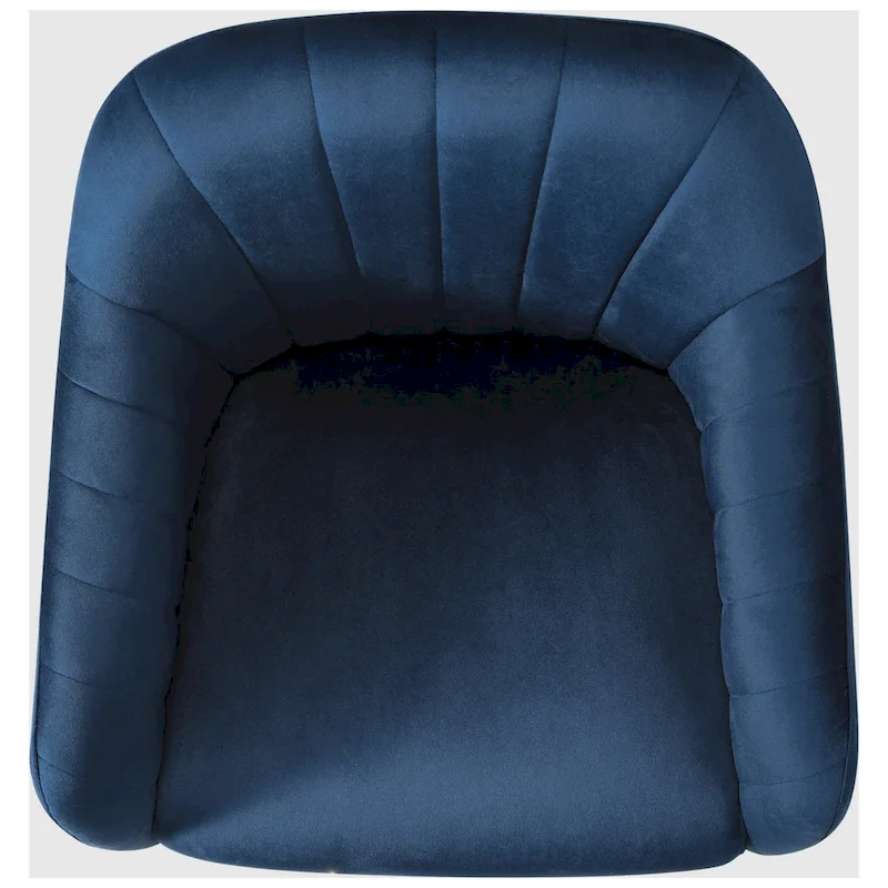 Farrah Velvet Tufted Adjustable Height Swivel Office Vanity Chair with Gold Base