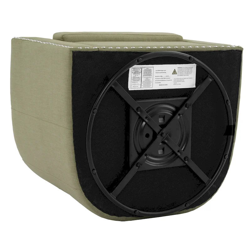 Nailhead Trim Upholstered Swivel Accent Chairs Set of 2