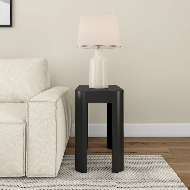 Plank and Beam Contour Rectangular Side Table - 25