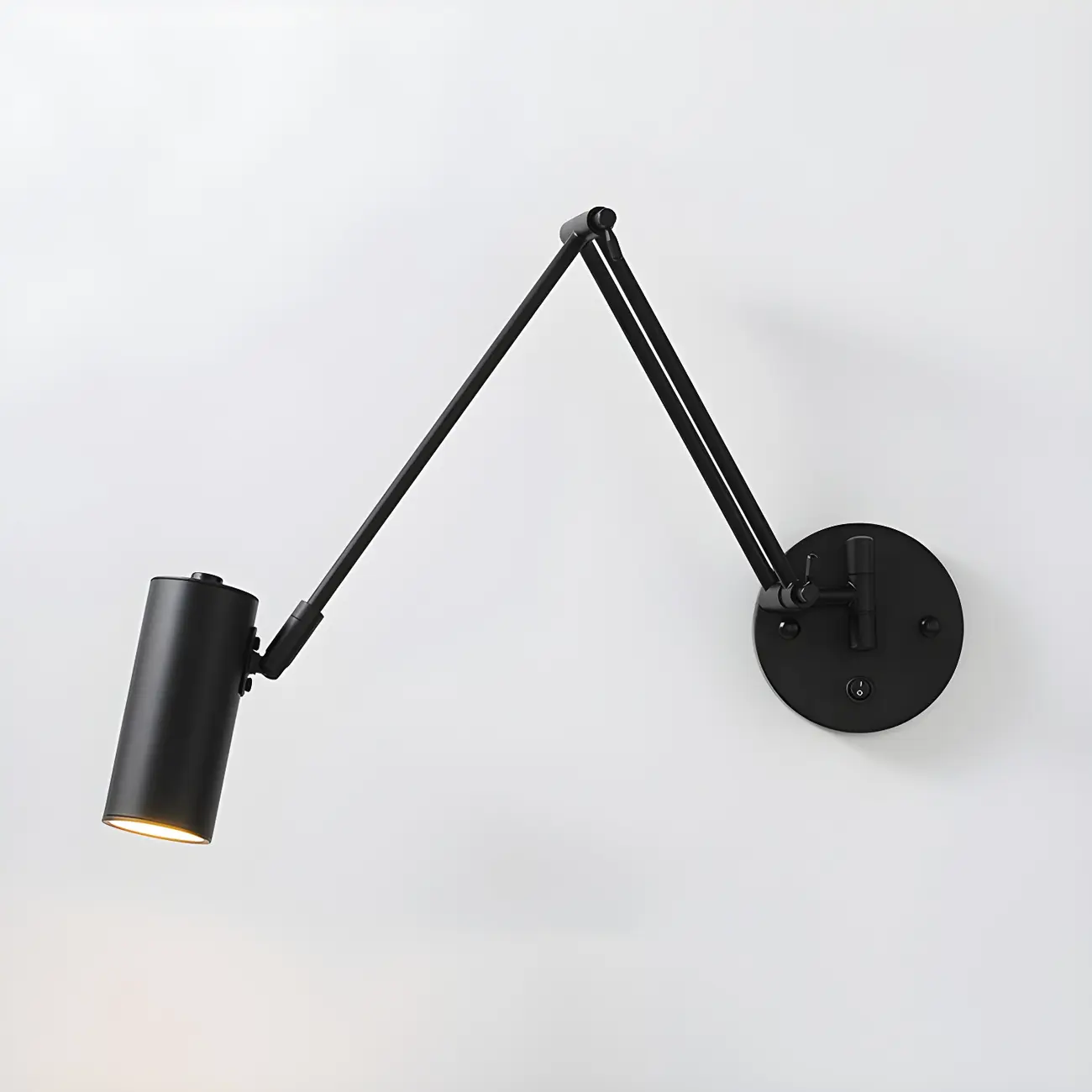 Elegant Streamlined Metal Swing Arm Wall Light