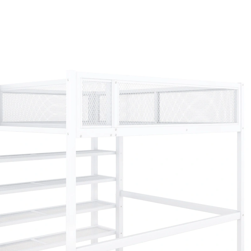 Full Loft Bed with Four Shelves