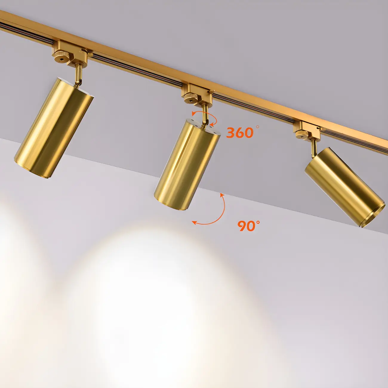 Modern Golden Linear Semi Flush Mount Track Light