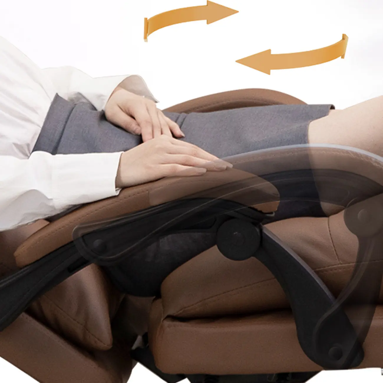 Ergonomic Black Leather Adjustable Office Chair with Wheels