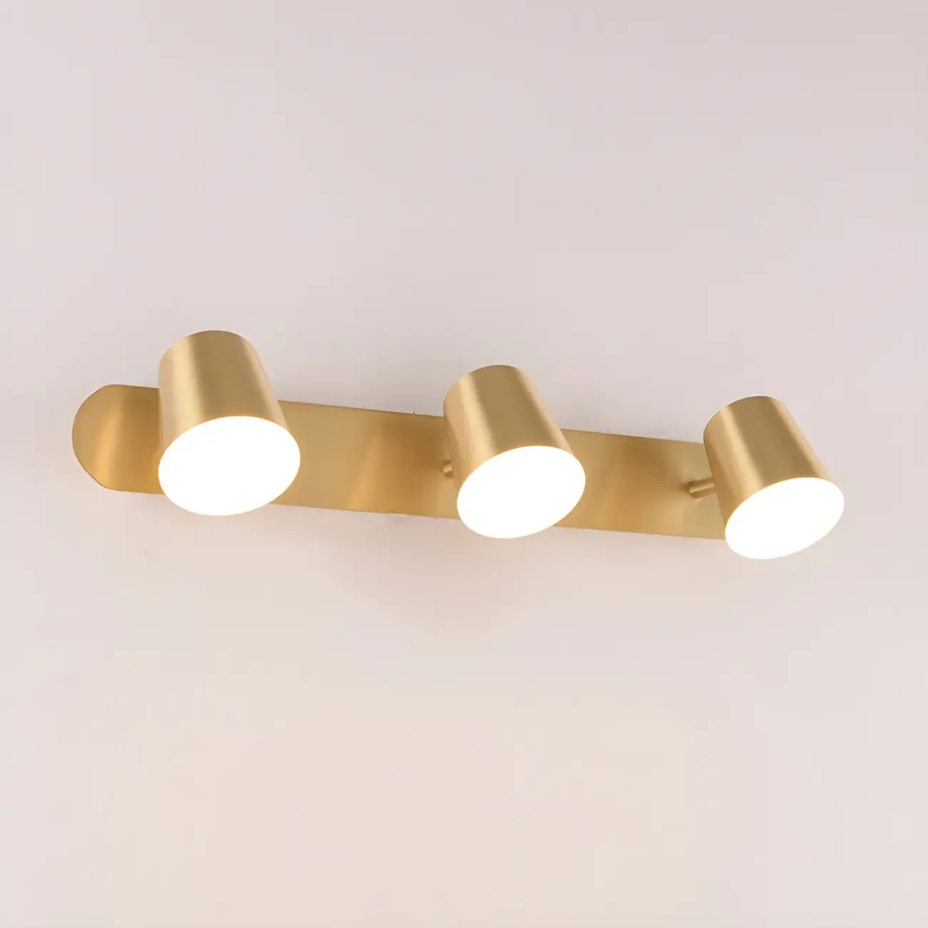 Geometric Dimmable Black Vanity Light  with 3-Light