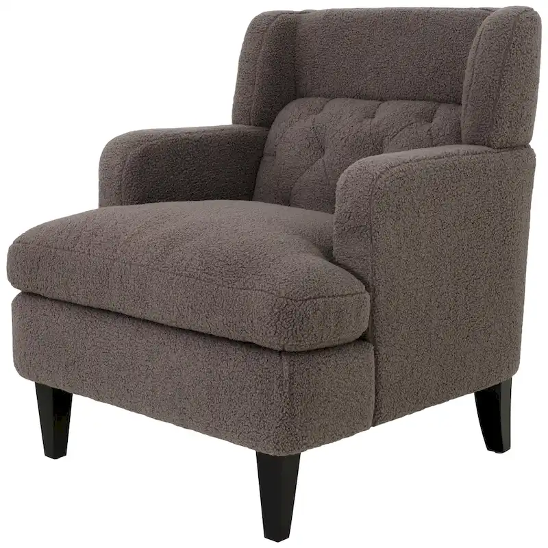 Modern Fabric Accent Chair with Cushion Back