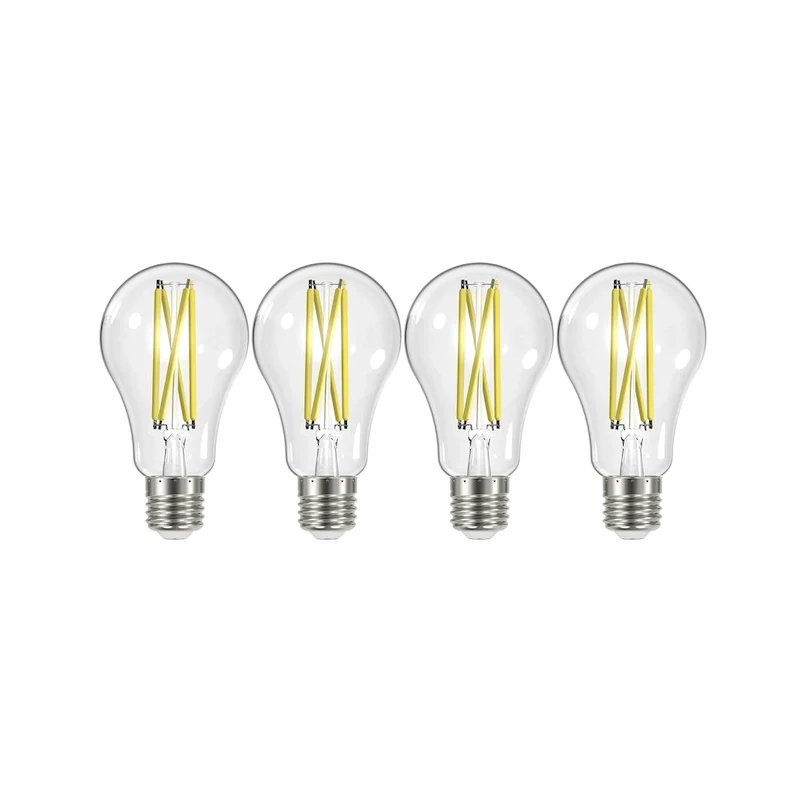 12.5 Watt A19 LED 100 Watt Replacement Clear Medium base 3000K 120 Volt 4-Pack