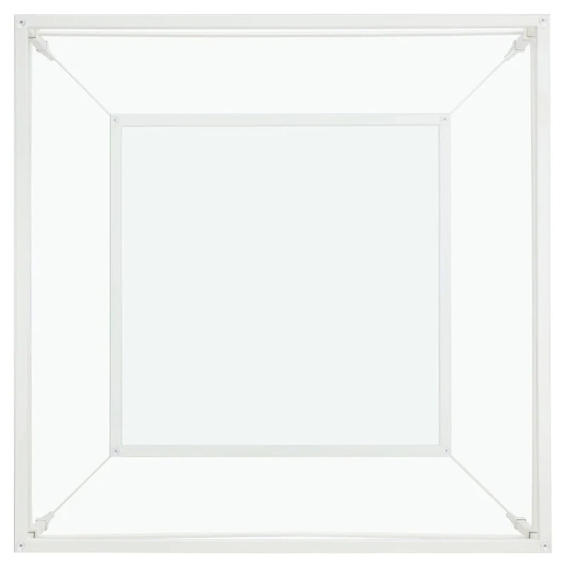 Leaf Cocktail Table with Glass Shelf, 43