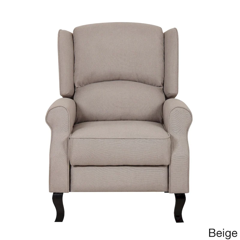 Modern Wingback Linen Fabric Accent Recliner Chair
