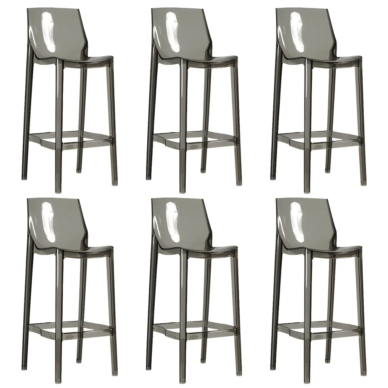 Modern Acrylic Vibrant Durable Colourful Sleek Bar Stool