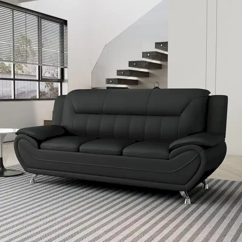 Sanuel 79.2 Faux Leather Pillow Top Arm Sofa