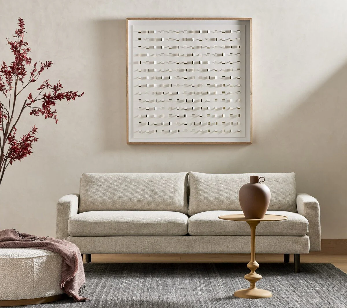 Sinclair Large Round Ottoman.