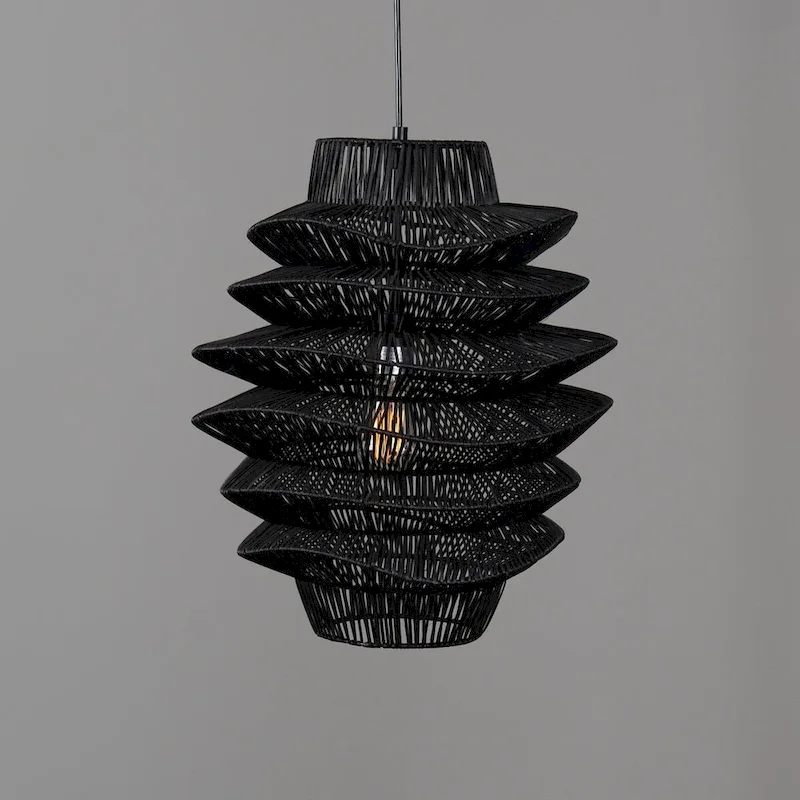 Barlow 1-Light Rattan Woven Pendant By Kosas Home