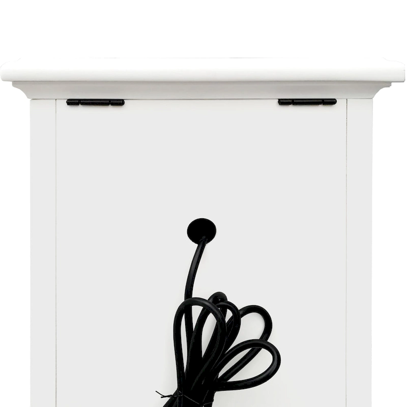 Steve Silver Castana Modern Farmhouse Soft White Side Table with USB