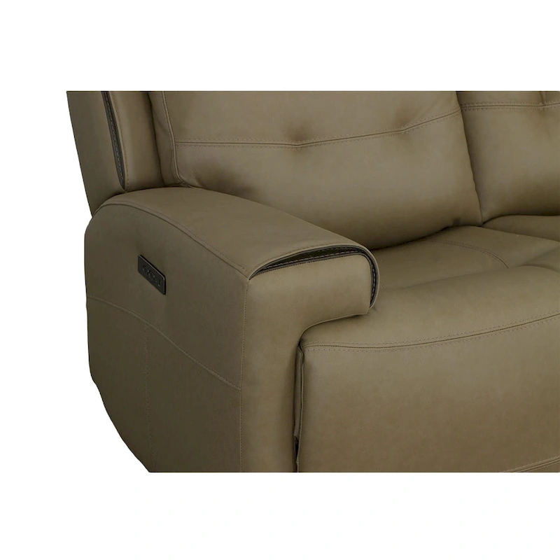 Iris Top Grain Leather Power Reclining Sofa with Power Headrests by Flexsteel