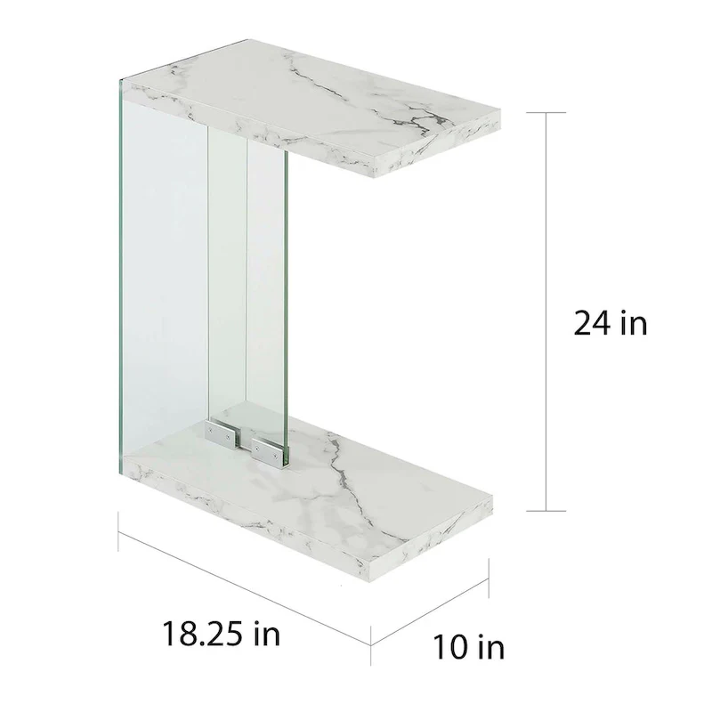 Convenience Concepts SoHo Glass C End Table