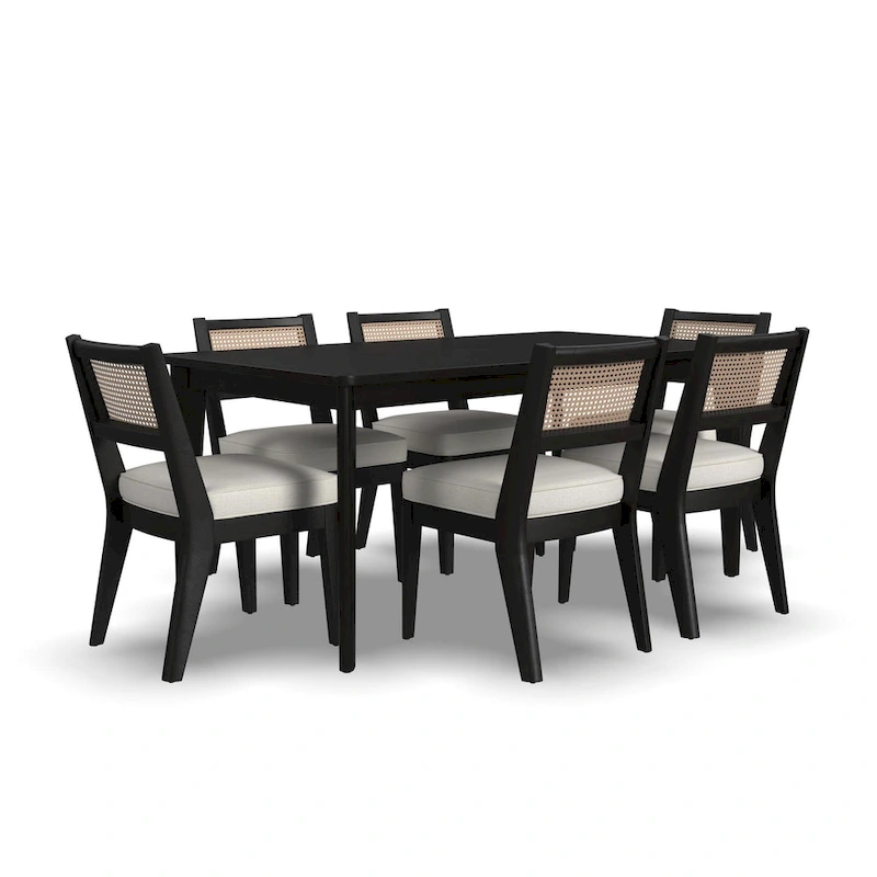Brentwood Black Wood Rectangle Dining Set by Homestyles - 66  x 30  x 36