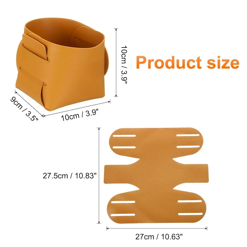 PU Leather Desktop Storage Organizer Box Tray Catchall Vanity Tray