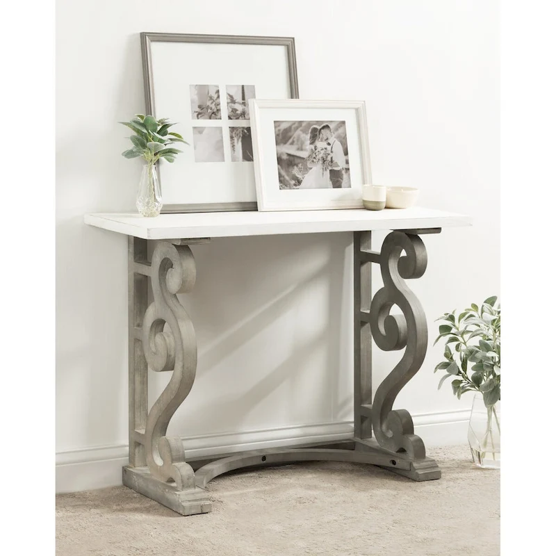 Kate and Laurel Wyldwood Country French Solid Wood Console table