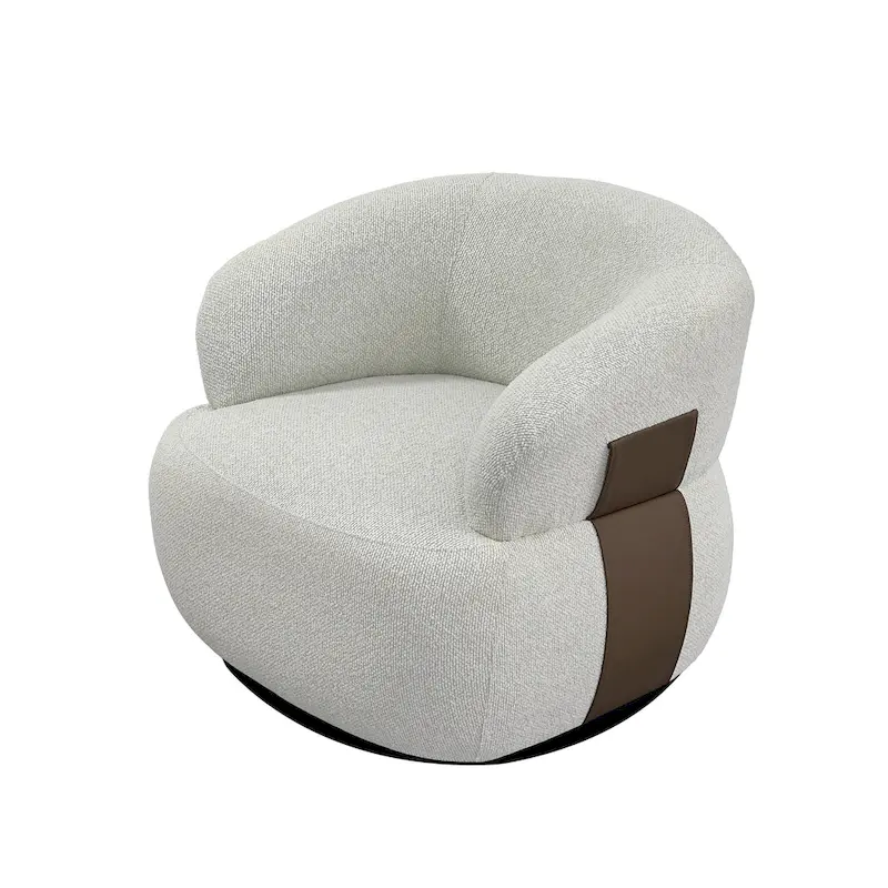 Kieon 33W 360 Swivel Modern Barrel Chair Accent Chair Set of 2