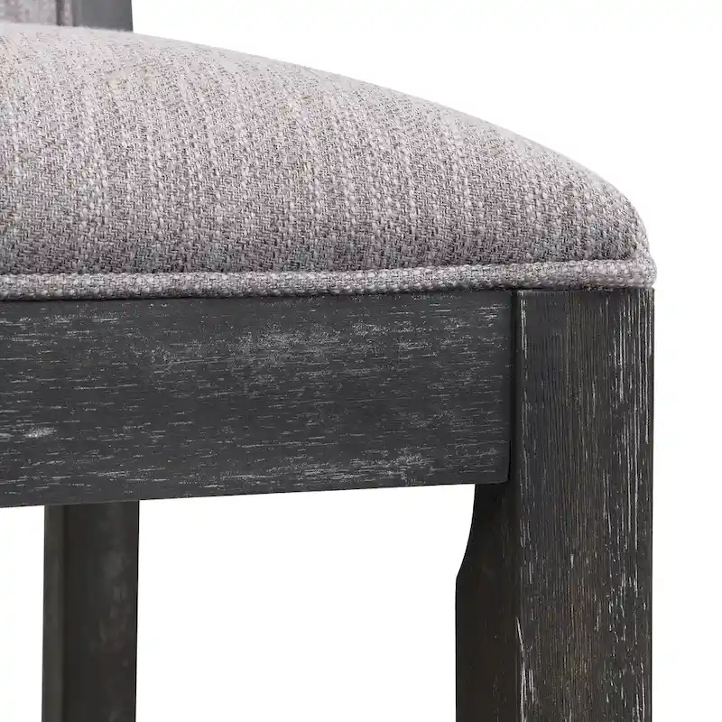 Roomfitters Retro Bar Stools, Set of 2 Upholstered 30.5 Bar Height Chairs with Fabric Cushion and Wood Frame