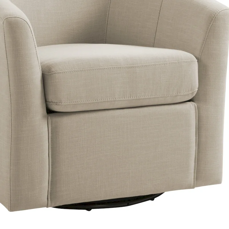 Swivel Accent Chair with Metal Base - 30.7W x 29.9H x 27.5D
