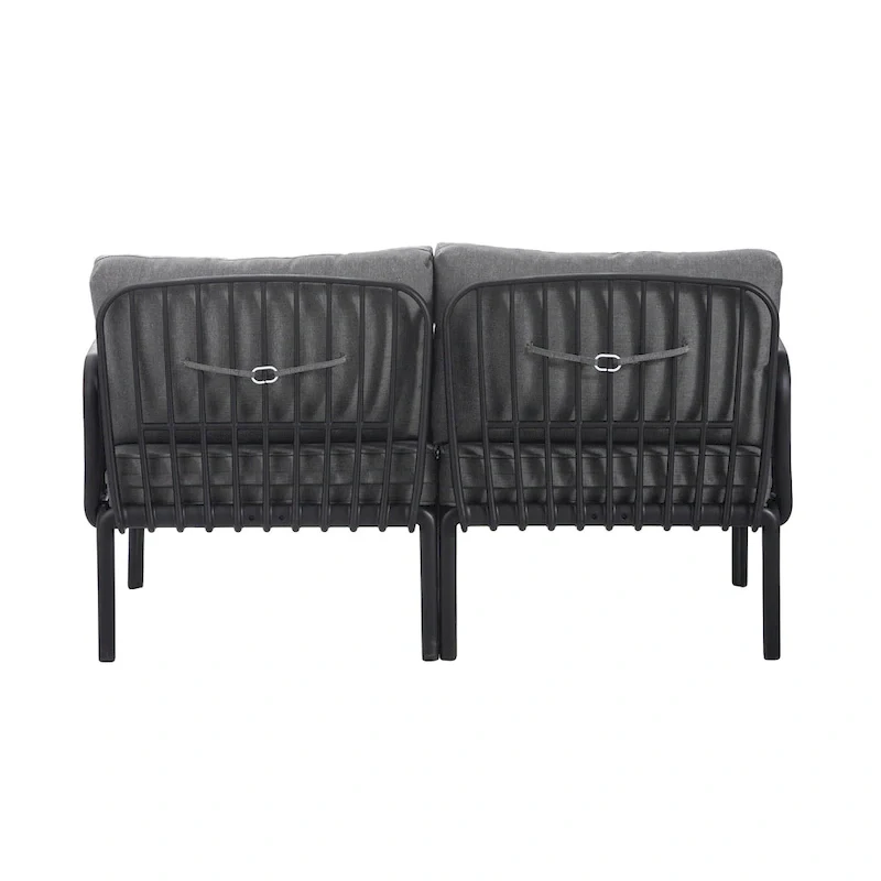 Christopher Knight Home - Afra 3-Piece Modern Patio Conversation Set with Waterproof Cushions