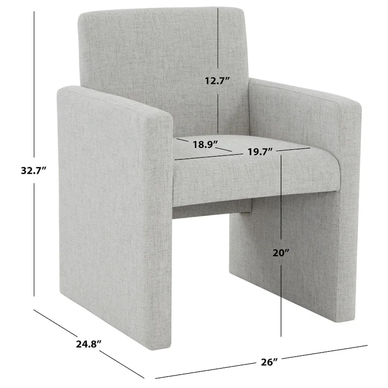 Gunna Linen Arm Chair - 26 W x 25 D x 33 H - 26Wx25Dx33H