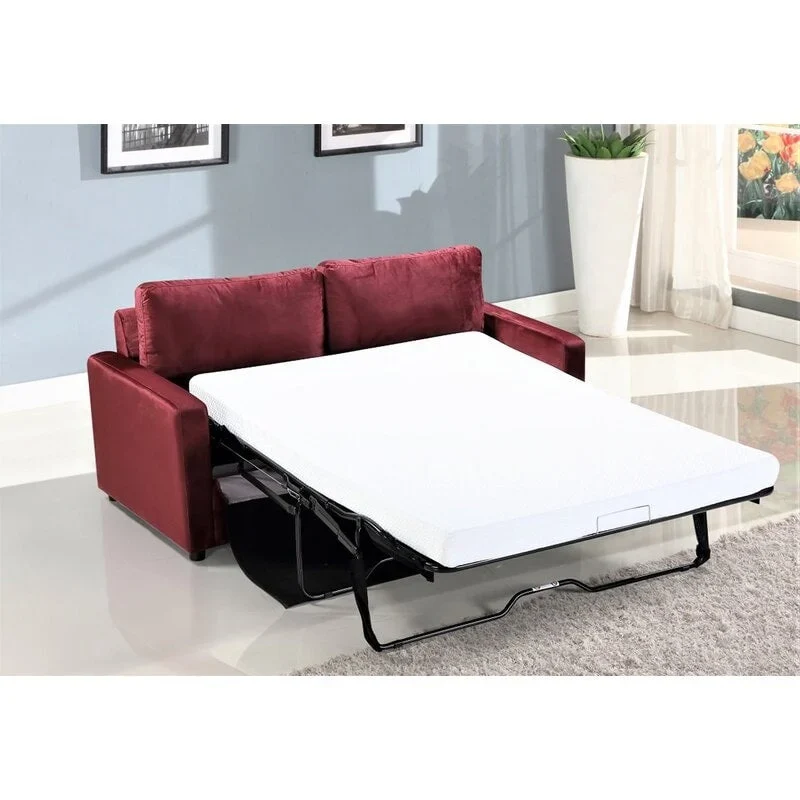 Knightsville Velvet 70 inch Square Arms Sofa Bed