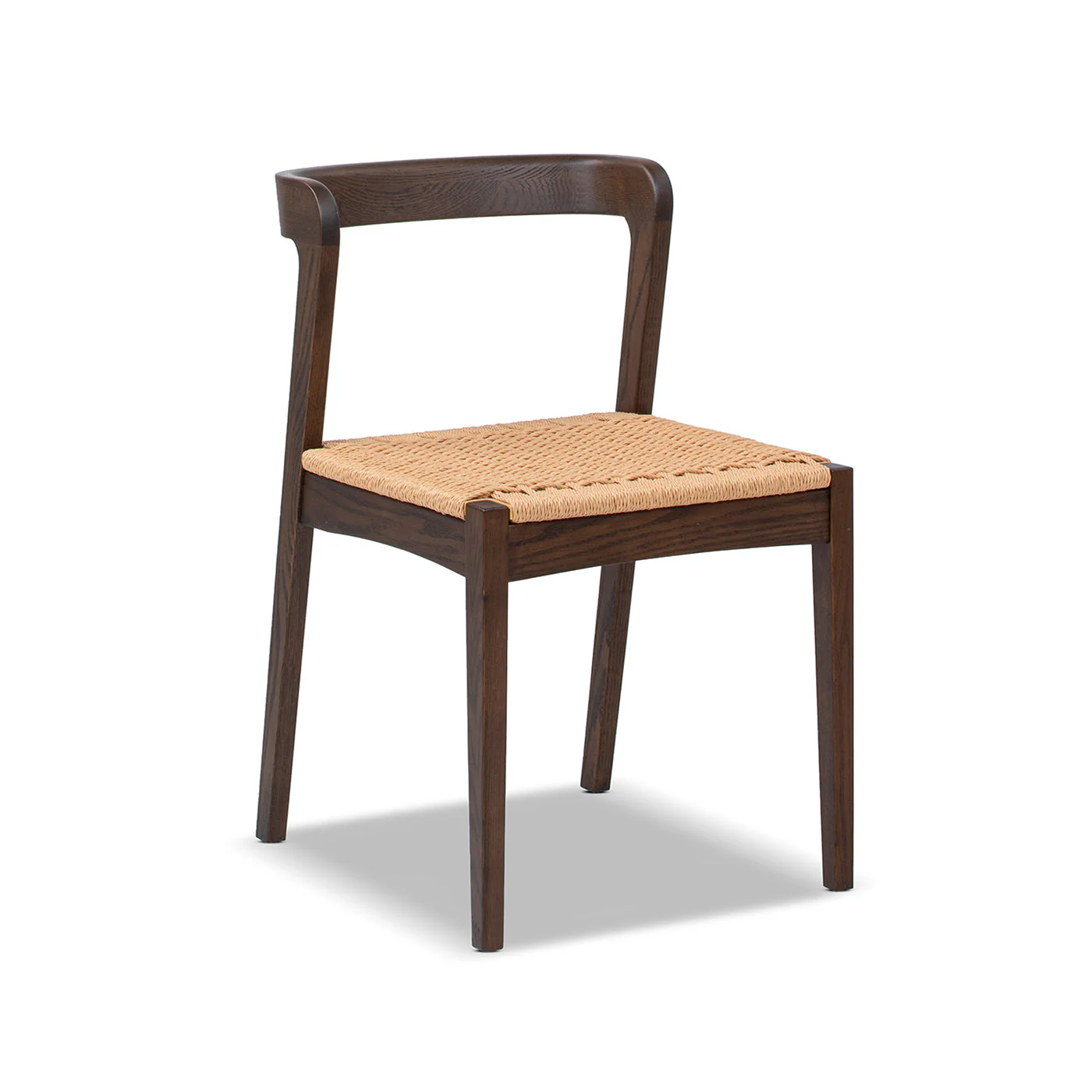 Capri Woven Seat Oak Wood Dining Chair