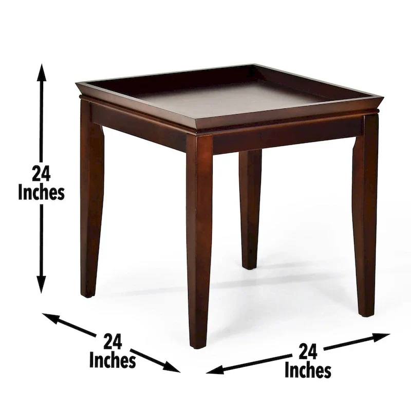 Square End Table with Tray Top