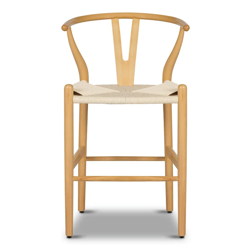Weave 23.5 Seat Height Counter Stool - Solid Wood with Woven Seat