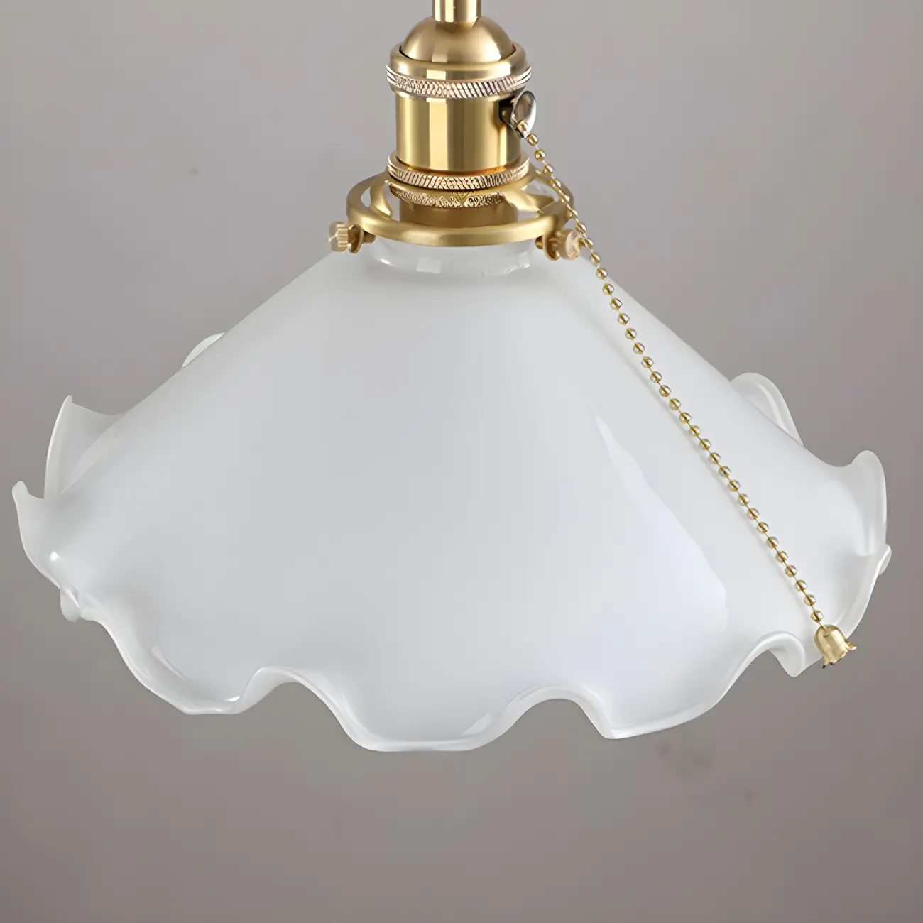 Modern Gold Accent Glass Flower Pendant Light