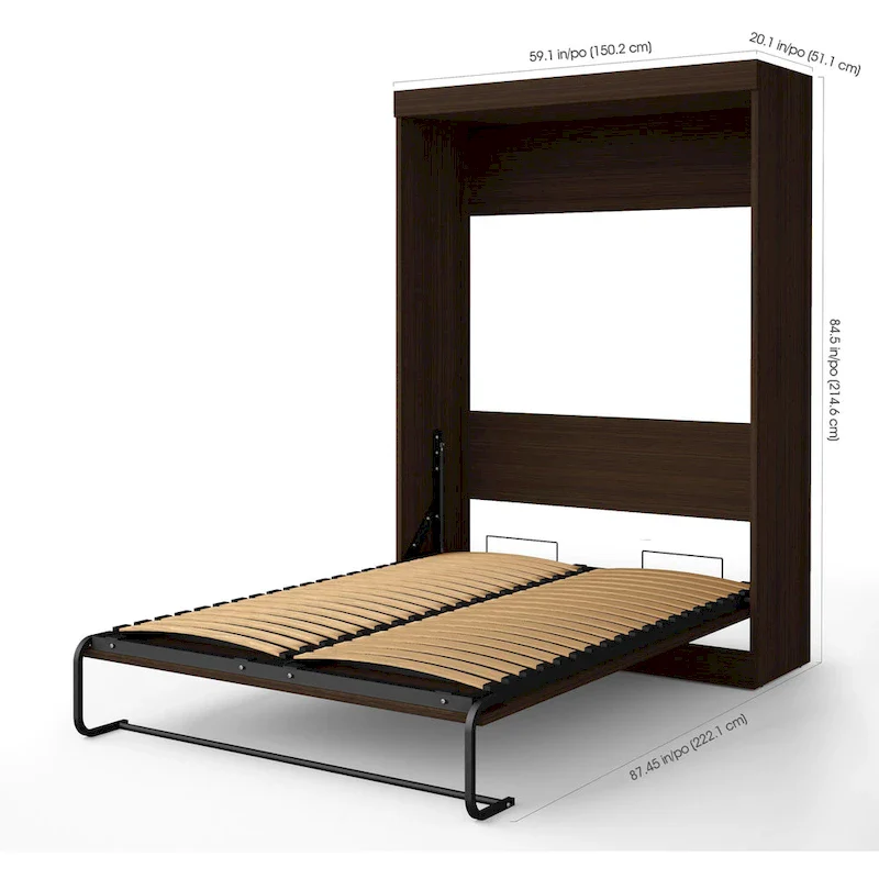 60W Full Murphy Bed with Dual Piston System