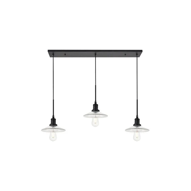 Waltz 3 light black Pendant