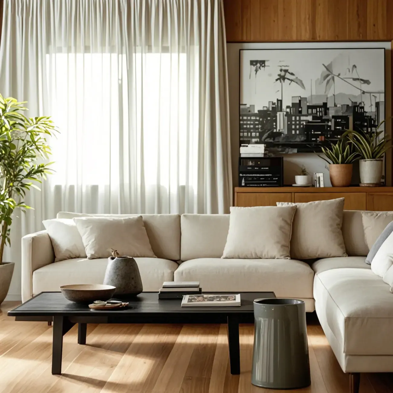 Black Rectangular Chic Rectangle Wood Coffee Table