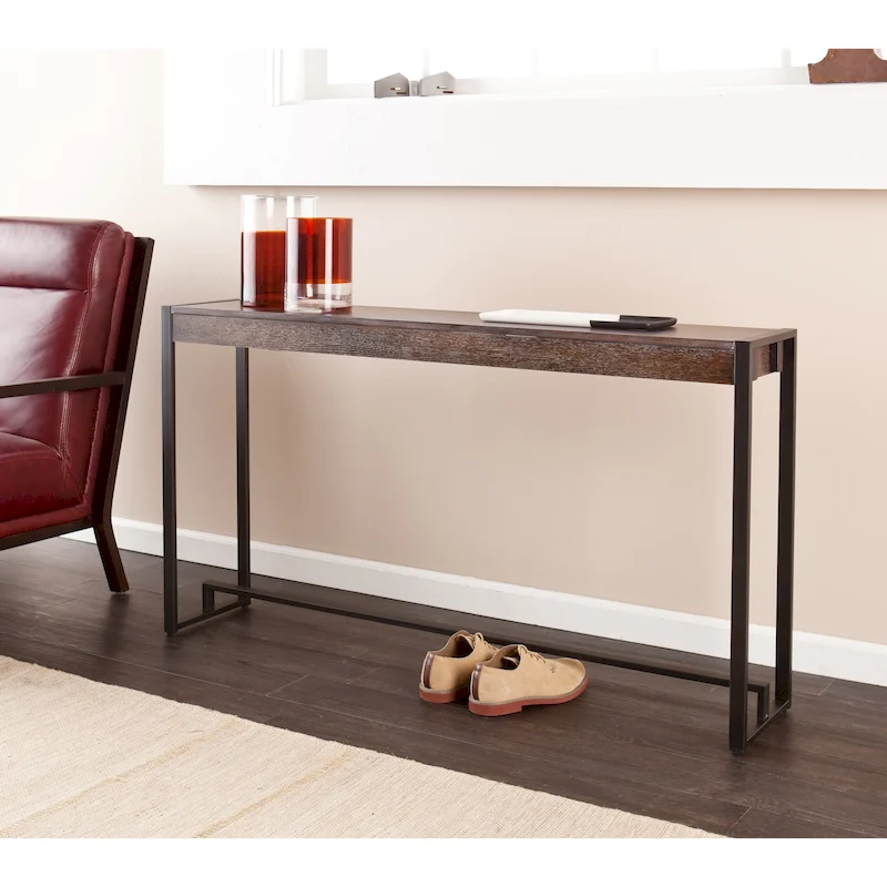 SEI Furniture Macen Modern Narrow Industrial Console Table
