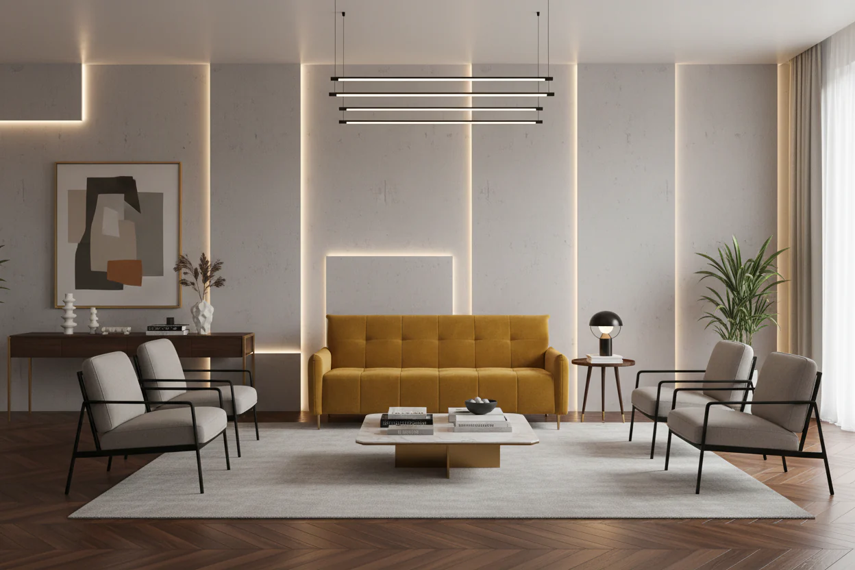 79-inch Mustard Large Biscuit Tufted Sofa Bed