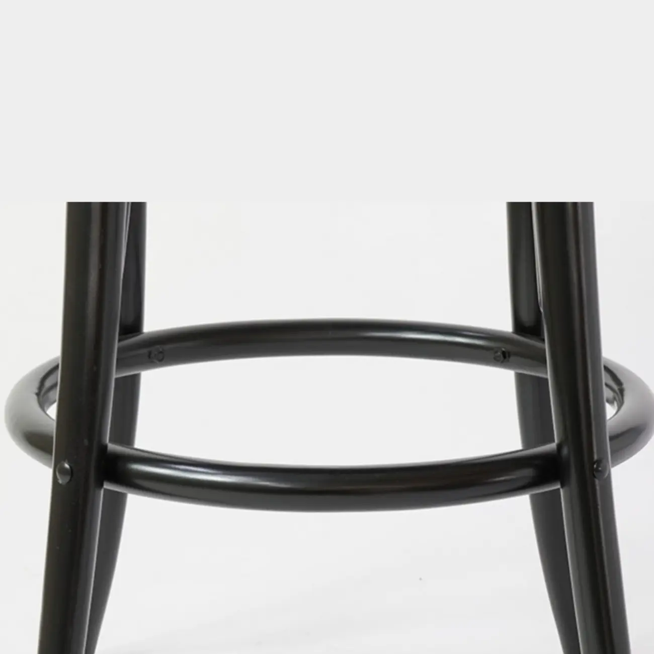 Walnut Beech Wood Leather Seat Bar Stools with Back