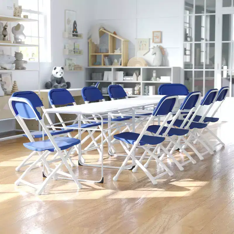 Flash Furniture 10 Pack Kids Plastic Folding Chair