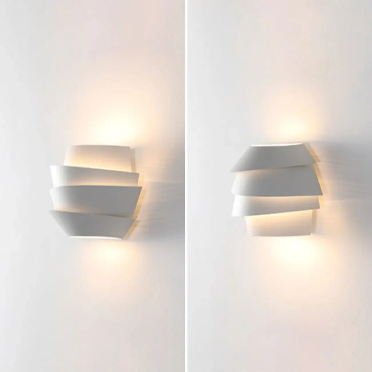 Inspired 2-Light Iron White Spiral Wall Sconce