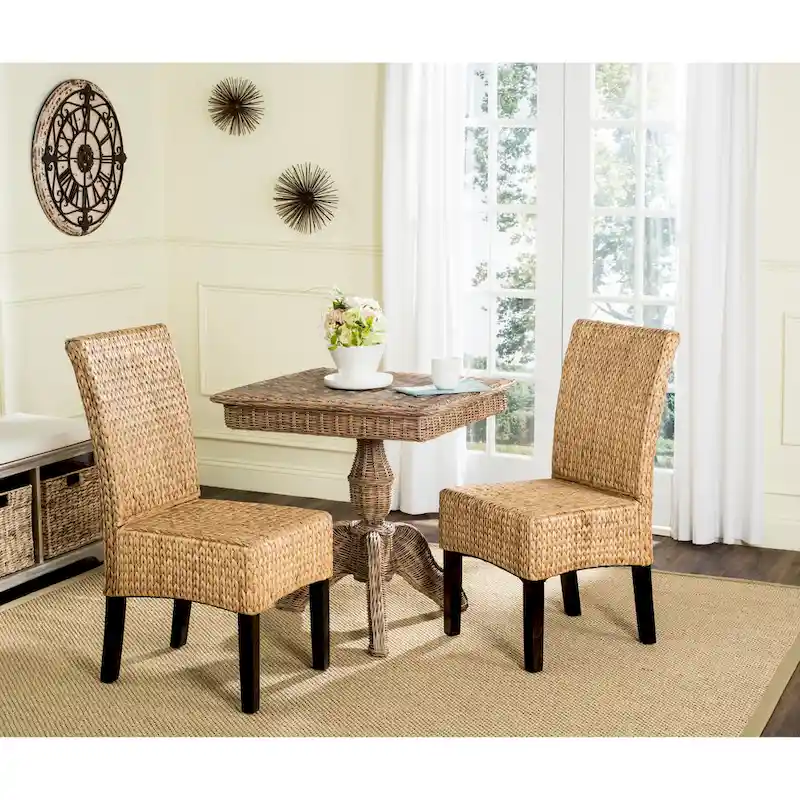 SAFAVIEH Clemensa Natural Dining Chair (Set of 2) - 18.1 x 22.8 x 39 - 18Wx23Dx39H