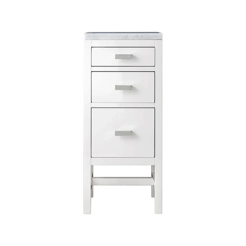 15 Base Cabinet w/ Drawers, Glossy White
