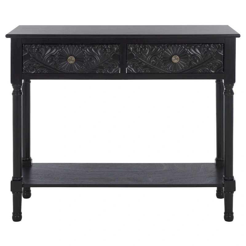 SAFAVIEH Leonia 2-Drawer Console Table - 35.5  W x 13  L x 29.5  H - 36Wx13Dx30H