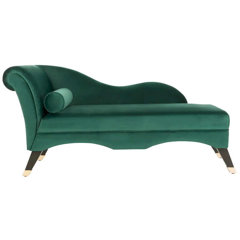 Mid-Century Modern Chaise with Pillow - 63Wx28Dx30H