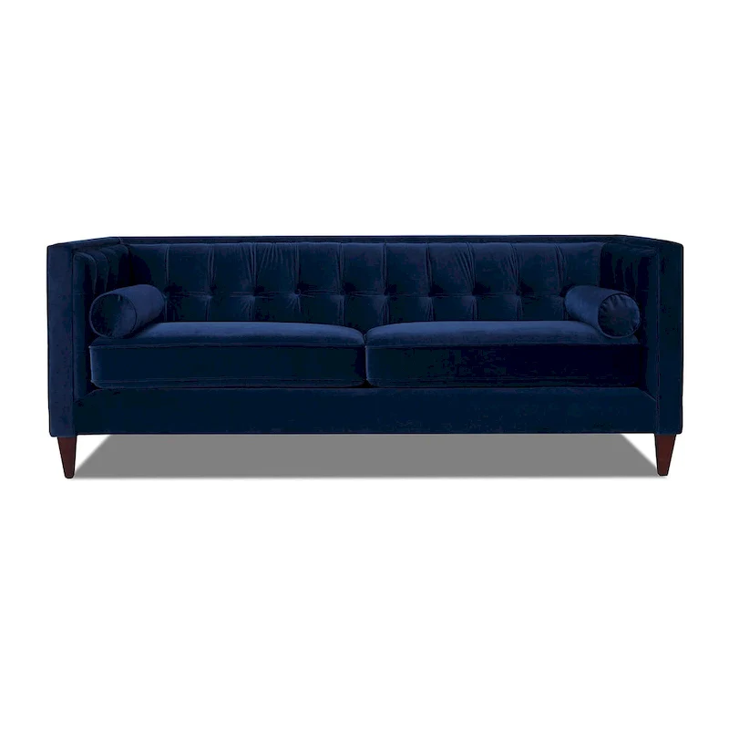 Modern Upholstered Tufted Swallowtail Sofa