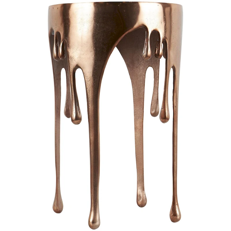 Artistic 16 Wide Metallic Drip Metal Accent Table - 16 x 25