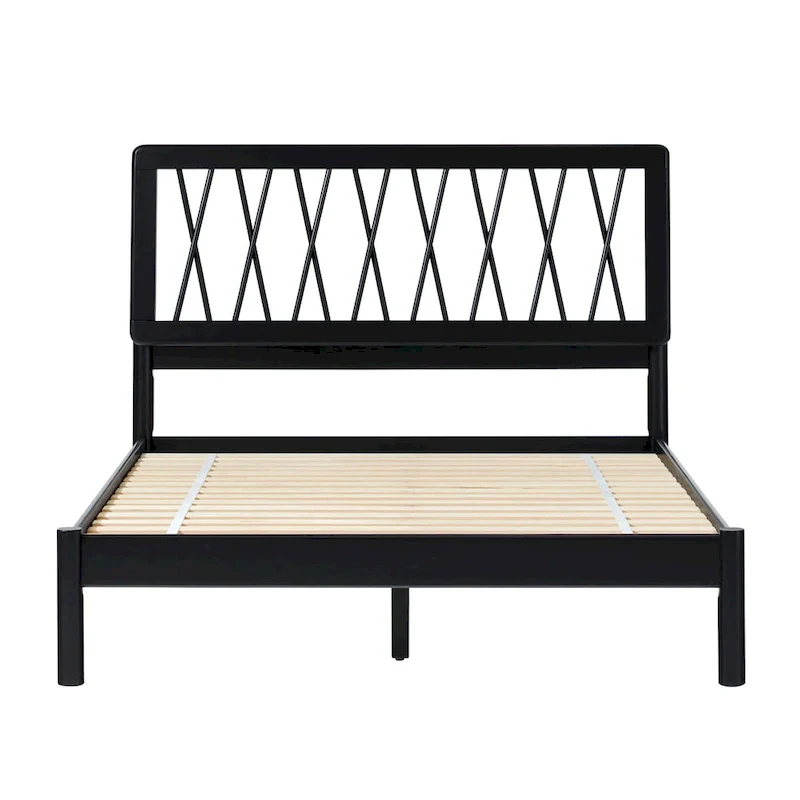 X Spindle Solid Wood Full Bed