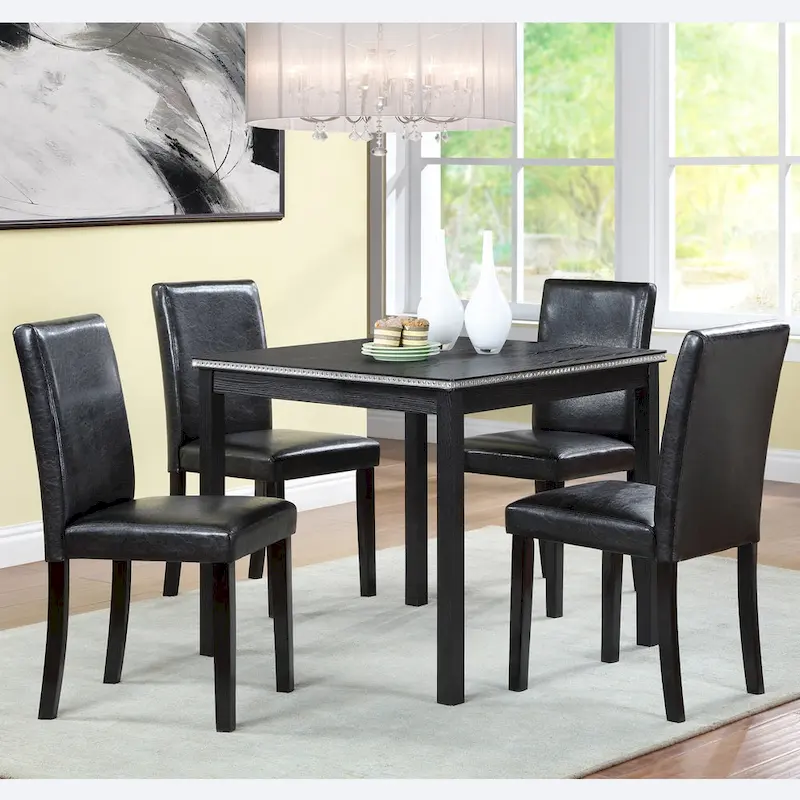 5 Piece Wooden Dining Table Set
