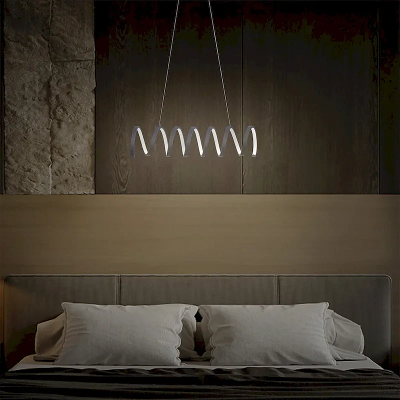 Spiral Loop Aluminum Suspension Wire Modern Ceiling Pendant