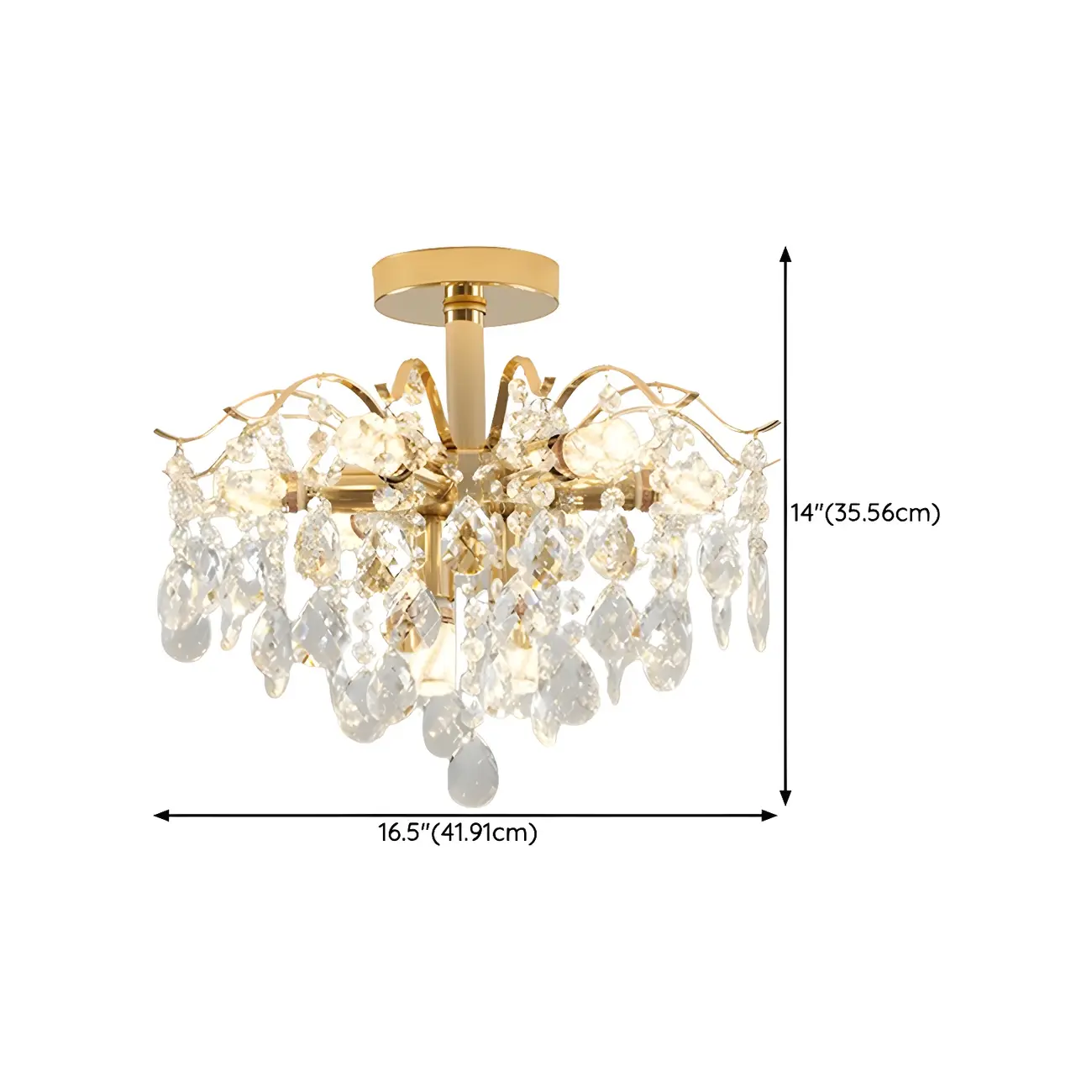 Dining Room Multi-Light Crystal Water Drop Chandelier